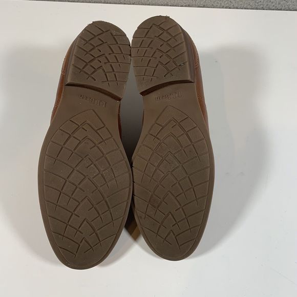 LL Bean Booties Women 7 Brown Leather Ankle Boot Slip On - Picture 6 of 8